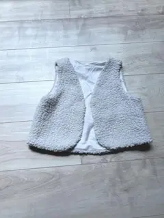 ホワイトボアノースリーブベスト 120