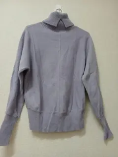 ユナイテッドアローズ　パープル タートルネックセーター