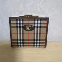 K*u様 BURBERRY ノバチェック がま口 二つ折り財布
