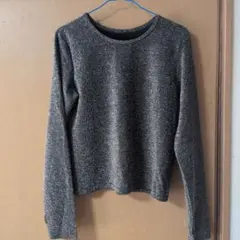 GRL　 ラメ ロングTシャツ　シルバー