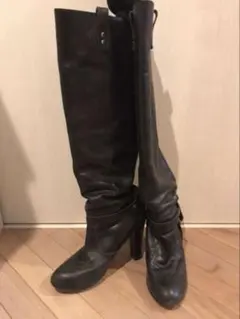 Undercoverレザー ロングブーツ ブラック サイドジップ - メルカリ