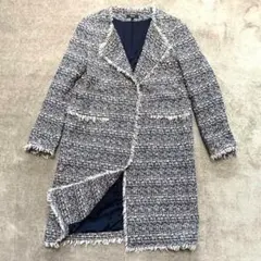 【美品】Theory セオリー ツイードコート ノーカラーコート