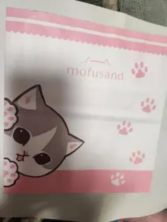 mofusand 猫デザイン ピンク紙 バック