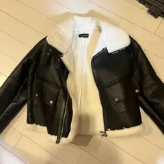レザー ボア裏地 ムートンショートジャケット
