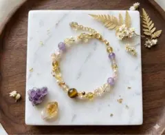 天然石・ビーズ 網デザインブレスレット