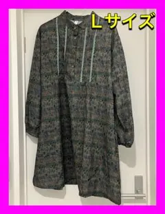 訳ありSALE‼️ チュニック レディース ロングブラウス 長袖 レトロ調