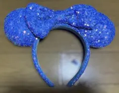 Disney★ミニーちゃんカチューシャ(水色スパンコール)