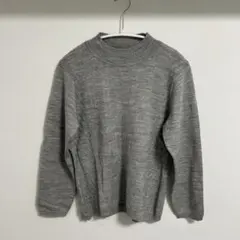 JANE MORE グレー リブ編み ハイネックニット