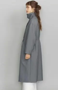 BEAUTY&YOUTH ダブルクロスツイルドローストリングコート