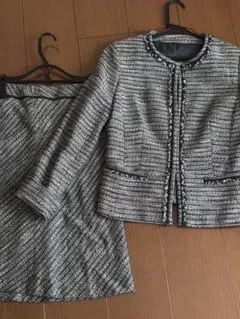 コムサイズム　ツイードセットアップ　紺　M