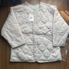 新品　JaVa ノーカラーオーバー　キルティング　コート　Mサイズ　アイボリー