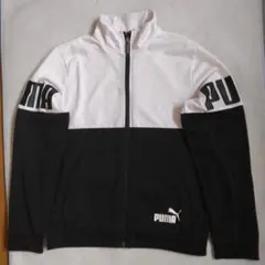 PUMA フルジップジャージ ホワイト/ブラック