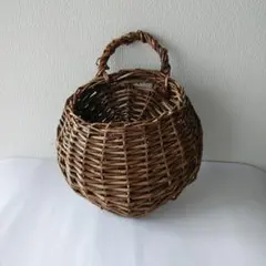 アケビ籠*2点おまとめ 一点物｜あけびかご｜素編み｜バスケット｜円底｜胴張り｜一本手