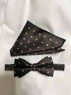 蝶ネクタイ ポケットチーフ付　結婚式