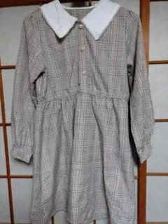 チェック柄ワンピース