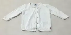 プチバトー　白　カーディガン　74cm