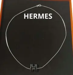 HERMES エルメス ポップアッシュ Hロゴ ネックレス シルバー ブラックのサムネイル