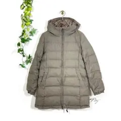 23区 リバーシブル ダウンコート32 ジップアップ ドローコード フード▼