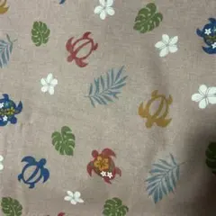 ハワイアン柄 プリント生地 ホヌ柄 ピンク系