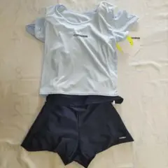新品　コンバース　スイム　水着　女児　160サイズ　セパレート　ネイビー