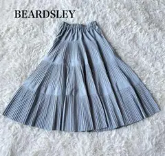 【新品未使用】ビアズリー　プリーツティアードスカート　グリーン系