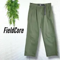 3590【FieldCore】ワークマン 撥水加工 ワークパンツ グリーン M