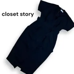 closet story ワンピース 半袖 ブラック 黒 UK10 M ドレスのサムネイル