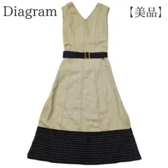 新品タグ付き】 ダイアグラム ステッチ フレア サック ワンピース