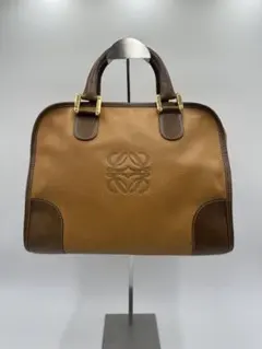 LOEWE アマソナ32 ハンドバッグ レザー ブラウンのサムネイル