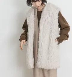 アーバンリサーチ　ファーベスト　ファー　ジレ　 エコファー　ベスト　アーバン