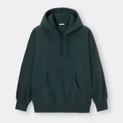 GU ヘビーウェイトビッグスウェットパーカー 長袖 ダークグリーン