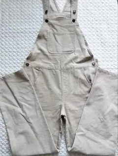 ベージュ コーデュロイ サロペット　オーバーオール