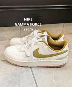NIKE GAMMA FORCEスニーカー27cmホワイト×ゴールド正規品のサムネイル
