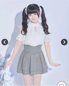 ミシェルマカロン ドットフリルブラウス フリーサイズ - メルカリ
