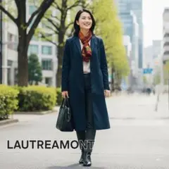 LAUTREAMONT ロートレアモン　スプリングコート　ネイビー
