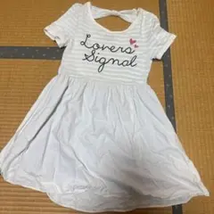 半袖フレアドレス