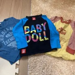 BABY DOLL 青色 長袖Tシャツ サイズ90サイズ　3枚まとめ売り