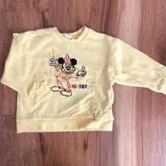 ベビートレーナー 黄色 レトロ ミッキー