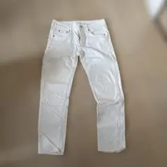 ジースター　ホワイト ストレートデニム