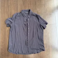 Uniqlo紺色ノンアイロン半袖シャツ