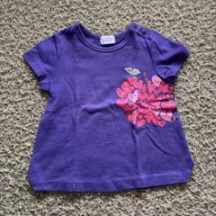 hakka baby ハート柄 半袖Tシャツ パープル 80のサムネイル