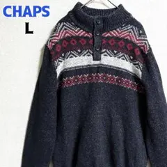 CHAPS チャップス ラルフローレン ニットセーター グレー ゆるだぼ 古着