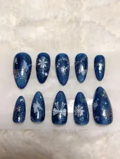 ☆現品☆　オーシャンネイビーマグネット ネイルチップ