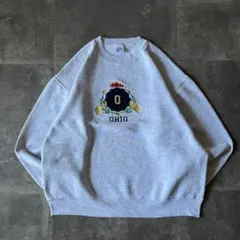 90s USA製 JERZEES カレッジスウェット 刺繍ロゴ 灰 L A948