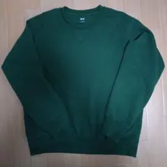 UNIQLO ダークグリーン クルーネック トレーナー L