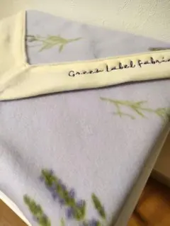 Green Label Fabrics 薄紫ラベンダー柄ブランケット 軽く温かい
