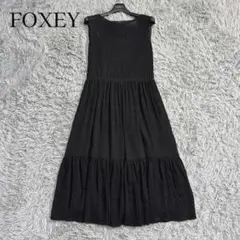 極美品✨️フォクシー ロングワンピース シアー フリル プリーツ