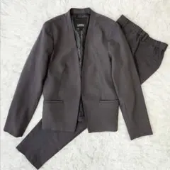✨美品✨HK WORKS LONDON パンツスーツ ノーカラー ウォッシャブル