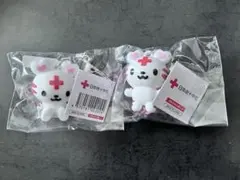 日本赤十字社 献血キャラクター ハートラちゃん フィギュアキーホルダー 2個のサムネイル