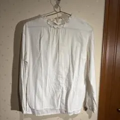 ホワイト　長袖シャツ レース　サマンサモスモス